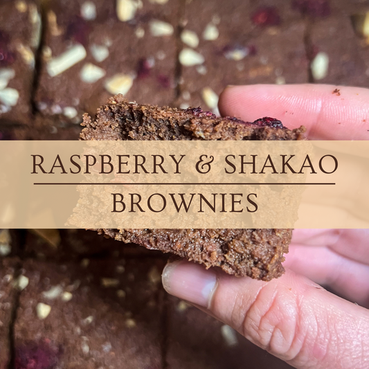 Raspberry and Shakao Brownies