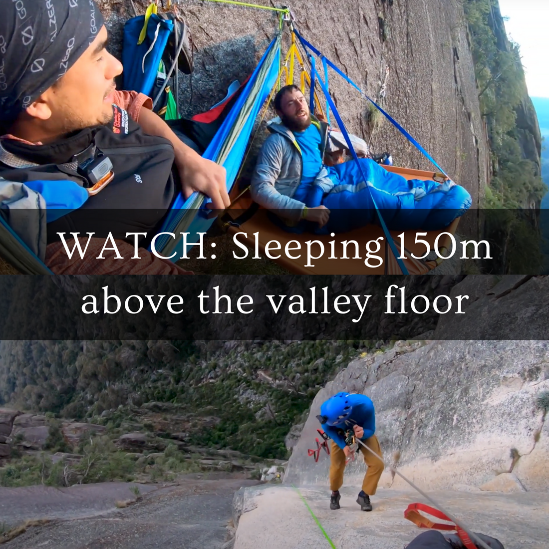 WATCH: Sleeping 150m above the valley floor